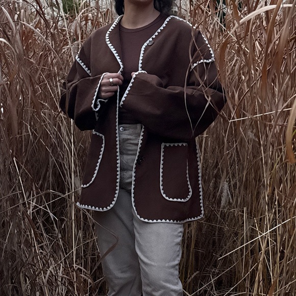 NWOT Chocolate Scarf & Jacket Combo - Picture 10 of 10